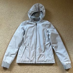 Reversible light blue Columbia jacket